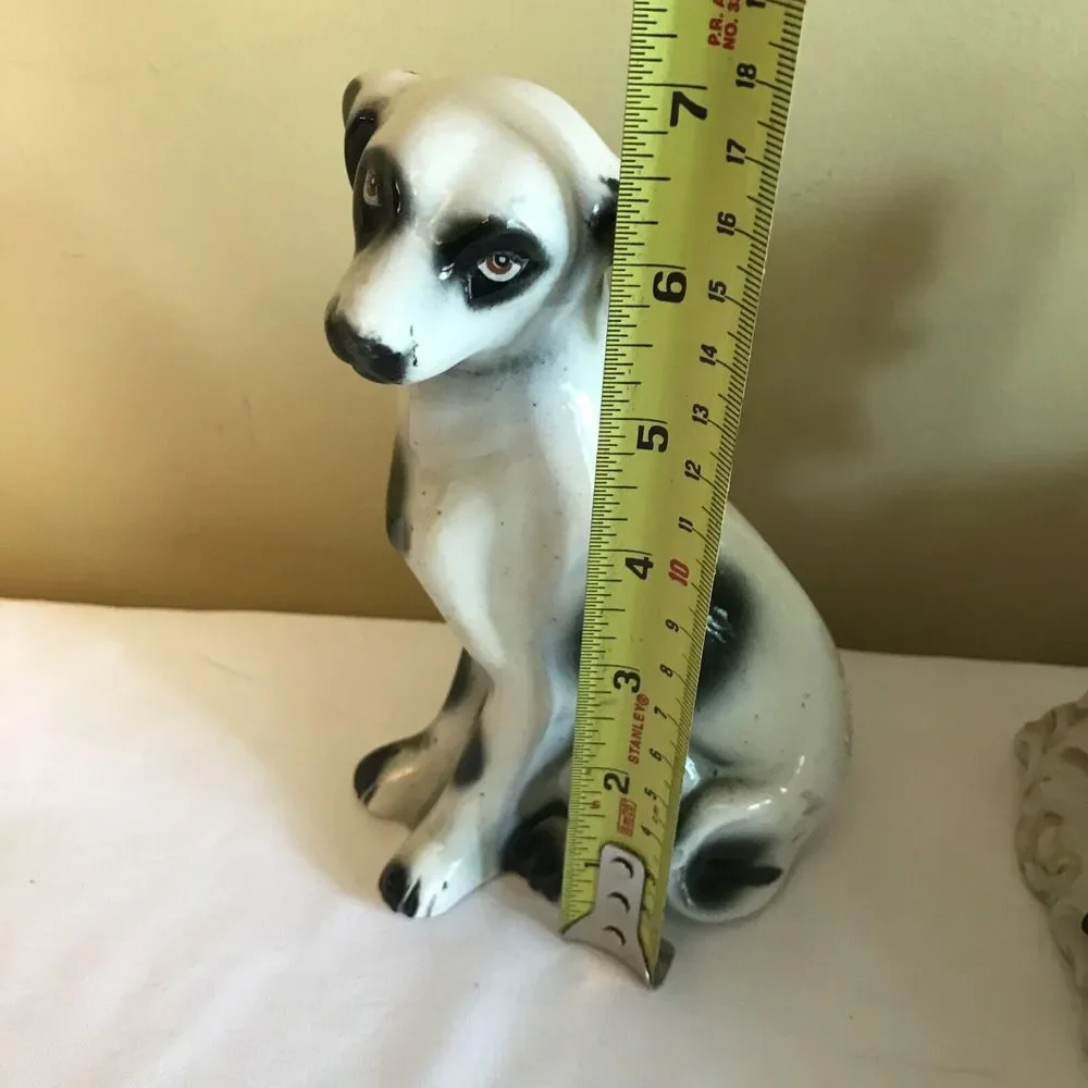 Hand Painted Porcelain Dalmatian Dog Figurine Made in‎ Brazil